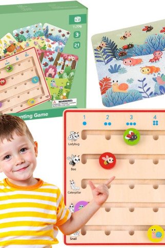 TOOKY TOY Medinis skaičiavimo gyvūnų mokymo žaidimas