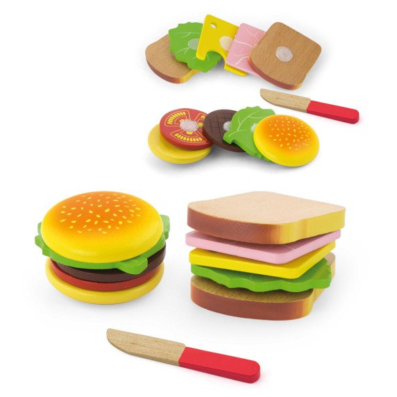 Viga Hamburger ir Sumuštinio Pjaustymo Rinkinys
