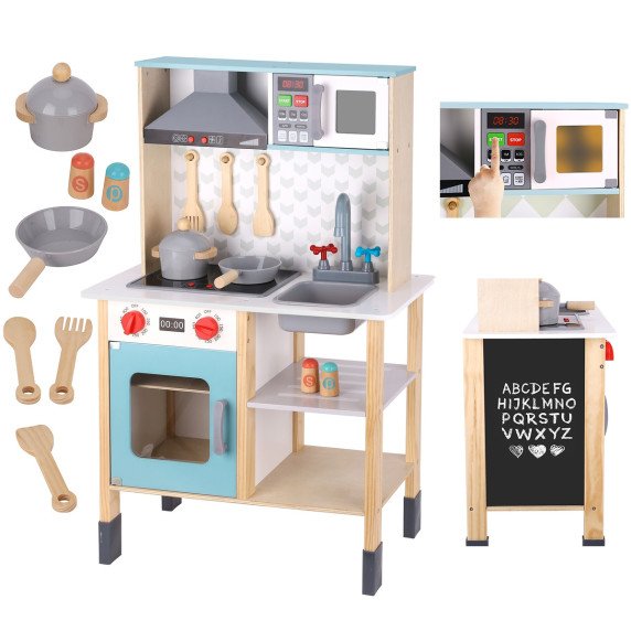 Stambi medinė vaikų virtuvė TOOKY TOY, 10 dalių, FSC