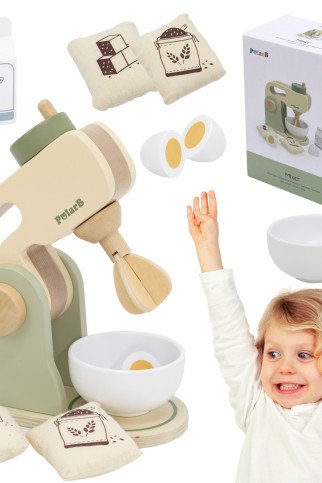 VIGA PolarB medinis virtuvės maišytuvas žalias + priedai VIGA PolarB medinis virtuvės maišytuvas žalias + priedai