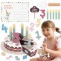 TOOKY TOY Medinis gimtadienio tortas su ropių žvakutėmis