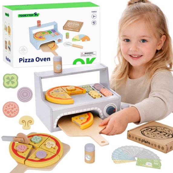TOOKY TOY Picerija iš Medžio – Picos Krosnelės Priedai