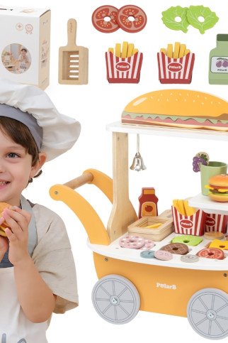 VIGA Mini Hamburger parduotuvė – Kūrybinis vaidmuo žaisti VIGA Mini Hamburger parduotuvė – Kūrybinis vaidmuo žaisti