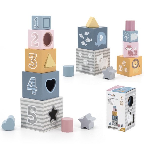VIGA PolarB Pyramid Edukacinis Galvosūkis Kubas su Formomis