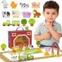 Medinis Ūkinis Ūkis TOOKY TOY Dėžutėje su Figūromis ir Transporto Priemonėmis