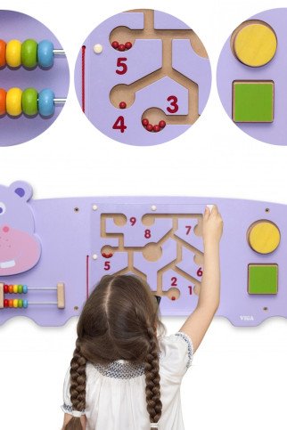 Montessori sensorinė manipuliacinė lenta „Hipopotamas“, Montessori Sertifikatas Montessori sensorinė manipuliacinė lenta „Hipopotamas“, Montessori Sertifikatas