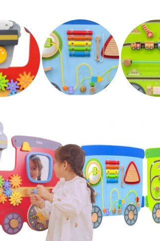 VIGA Medinė Jutimo-Iššūkio Lenta EDU Traukinys