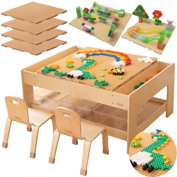 MASTERKIDZ Medinis mokomasis stalas + STEM Sienos priedai + 359 vnt.