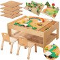 MASTERKIDZ Medinis mokomasis stalas + STEM Sienos priedai + 359 vnt.