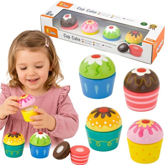 Viga Mediniai sausainiai Kupcake'ai 4 vnt.