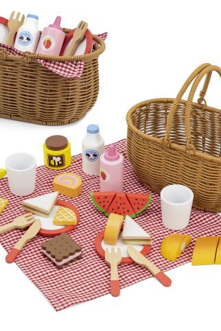 VIGA Medinis pikniko rinkinys, 30 vnt. VIGA Medinis pikniko rinkinys, 30 vnt.