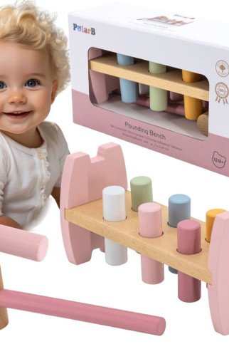 Viga PolarB medinė smūginė žaisliukų su plaktuku lapė Montessori Viga PolarB medinė smūginė žaisliukų su plaktuku lapė Montessori