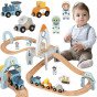 Medinis kosmoso traukinukų takelis TOOKY TOY