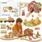 TOOKY TOY Medinė ūkininkavimo traukinio rinkinys 48 vnt.