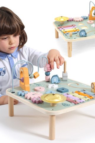 VIGA PolarB Edukacinis Stalas su Cymbalų Lempomis Montessori Sąyrio Sensory