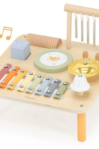 Viga Medinis Mokomasis Muzikinis Jutiklinis Stalas 7in1