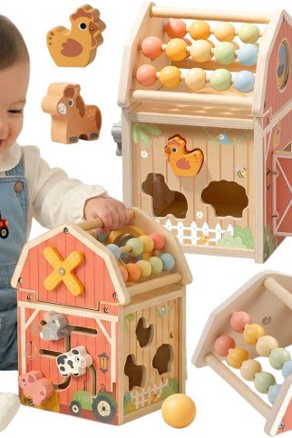 TOOKY TOY Medinis ūkininkijos ūkis veiklos rūšiaviklis Montessori skečiui