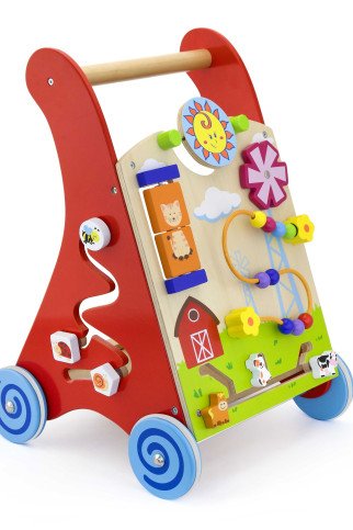 Viga toys Mokomasis Pasivaikščiojimo Vežimėlis vaikams Montessori'ai Viga toys Mokomasis Pasivaikščiojimo Vežimėlis vaikams Montessori'ai