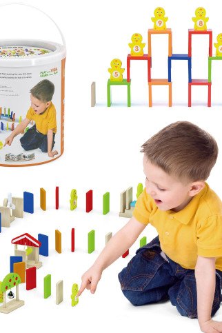 Viga Mediniai Blokeliai Rinkinys Domino Ferma Žaidimas 116 Vienetų Viga Mediniai Blokeliai Rinkinys Domino Ferma Žaidimas 116 Vienetų
