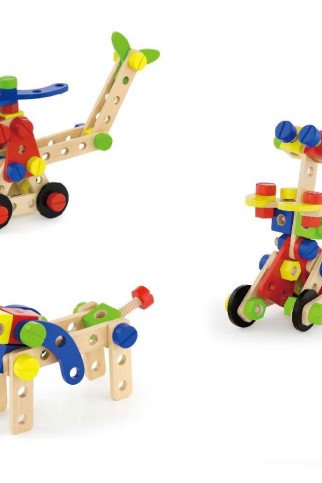 Viga Montessori 68 dalių statybinis blokų rinkinys