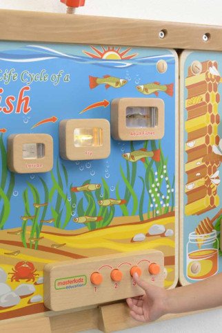 MASTERKIDZ Žuvų gyvenimo ciklo šviesos šviesos šviesos išsilavinimo lentelė MASTERKIDZ Žuvų gyvenimo ciklo šviesos šviesos šviesos išsilavinimo lentelė