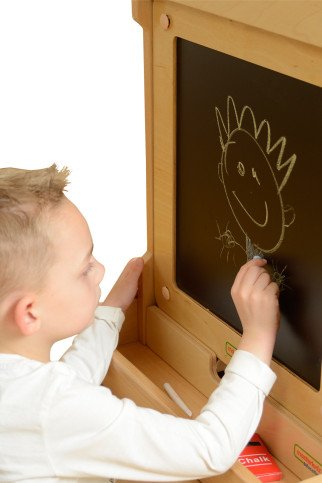 MASTERKIDZ Dvigubos pusės Skritulinė ir Džiovinimo valkliai Lenta 2 viename Edukacinė Sieninė Lenta Flex