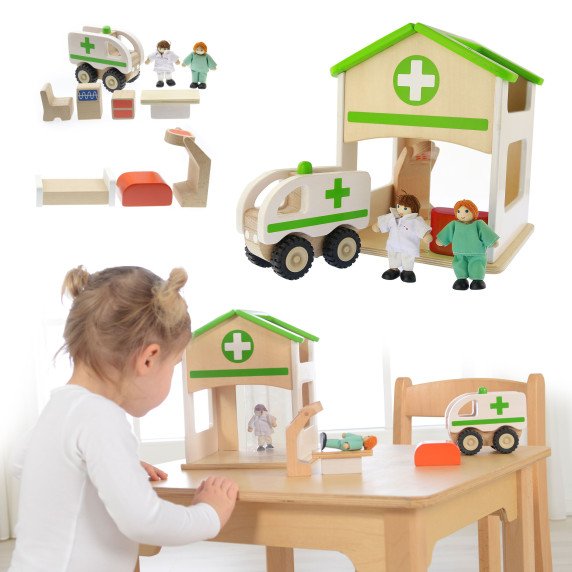 MASTERKIDZ Mini Ligoninės Medinis Modelis Rinkinys