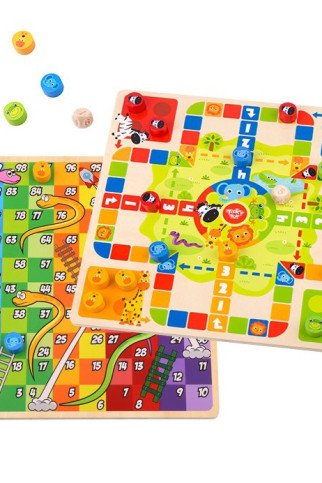 TOOKY TOY Logikos valdymo žaidimai 2 viename Ludo Ludo + Išlaisvink gyvūnus TOOKY TOY Logikos valdymo žaidimai 2 viename Ludo Ludo + Išlaisvink gyvūnus