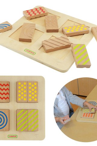 MASTERKIDZ Montessori dvipusės taktilinės vaizdinės dėlionės kubai MASTERKIDZ Montessori dvipusės taktilinės vaizdinės dėlionės kubai