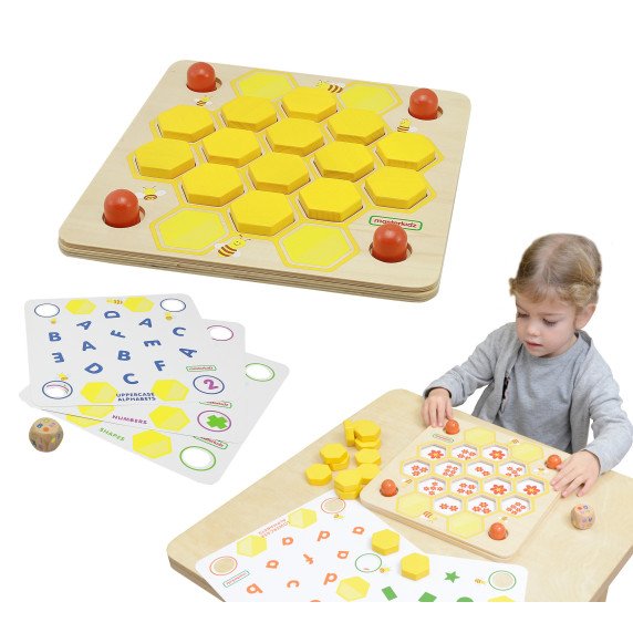 MASTERKIDZ Montessori Bitės ir Bičių Švietimo Lentos Atminties Mokymosi Žaidimas