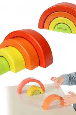 MASTERKIDZ Medinis puzzle Vaivorykštė Montessori MASTERKIDZ Medinis puzzle Vaivorykštė Montessori