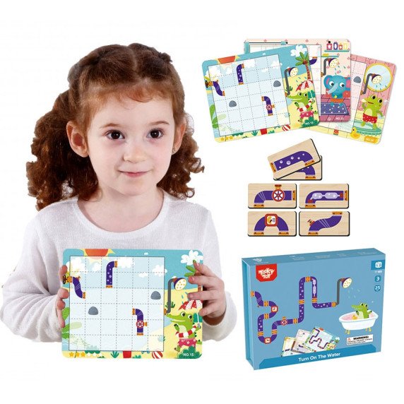 TOOKY TOY Logikos žaidimas Magnetinė lentos galvosūkis vaikams 40 vnt.