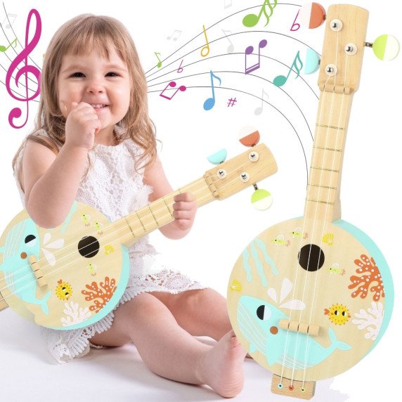 TOOKY TOY medinis bandžas mokymosi žaidimas vaikams su jūros tema