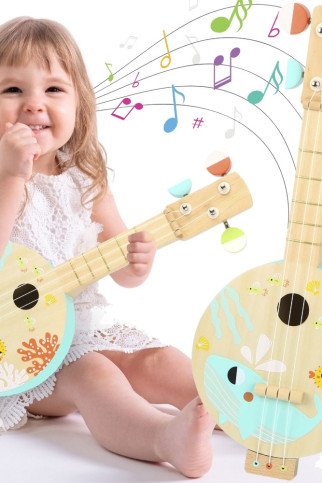 TOOKY TOY medinis bandžas mokymosi žaidimas vaikams su jūros tema