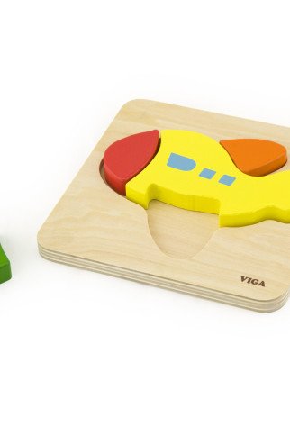 VIGA Pirmoji medinė puzzle lėktuvas kūdikiui VIGA Pirmoji medinė puzzle lėktuvas kūdikiui