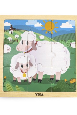 VIGA Patogus medinis avų galvosūkis 9 dalių