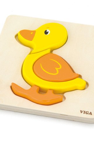 VIGA Pirmasis medinis atmainų žaislas „Ančiukas“