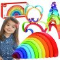 TOOKY TOY Medinis galvosūkis Montessori Vaivorykštė