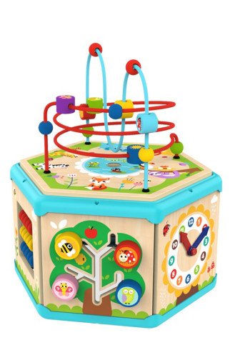 TOOKY TOY interaktyvi Medžio Montesorio šešiakampė atidarymo dėžutė TOOKY TOY interaktyvi Medžio Montesorio šešiakampė atidarymo dėžutė