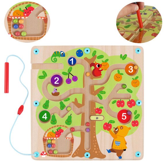 TOOKY TOY vaismedis su magnetiniu labirintu, mokantis skaičiuoti