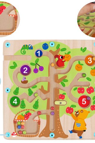 TOOKY TOY vaismedis su magnetiniu labirintu, mokantis skaičiuoti TOOKY TOY vaismedis su magnetiniu labirintu, mokantis skaičiuoti