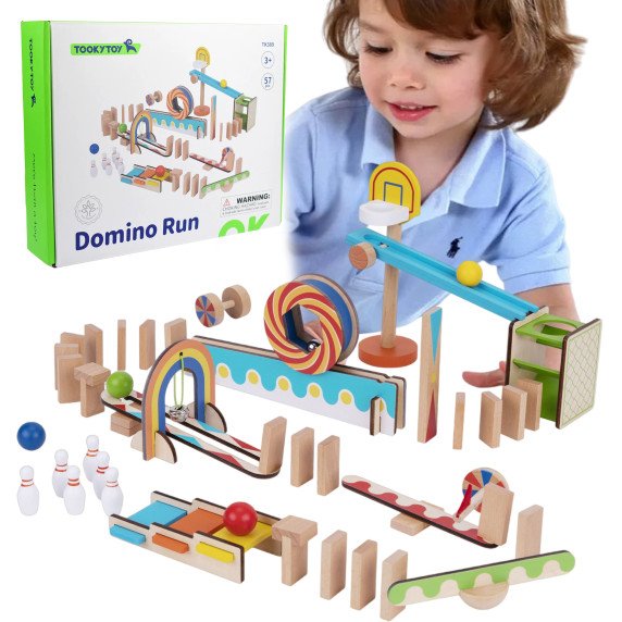TOOKY TOY Domino kamuolių trasa