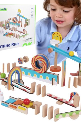 TOOKY TOY Domino kamuolių trasa TOOKY TOY Domino kamuolių trasa