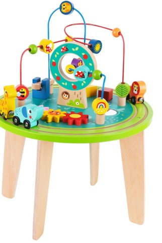 Medinis žaidimų stalas TOOKY TOY su varikliniu kilimu Medinis žaidimų stalas TOOKY TOY su varikliniu kilimu