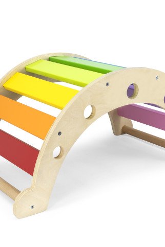 VIGA Medinis Svirplio Tiltas 2 į 1 Montessori Vaivorykštės Kiškis VIGA Medinis Svirplio Tiltas 2 į 1 Montessori Vaivorykštės Kiškis
