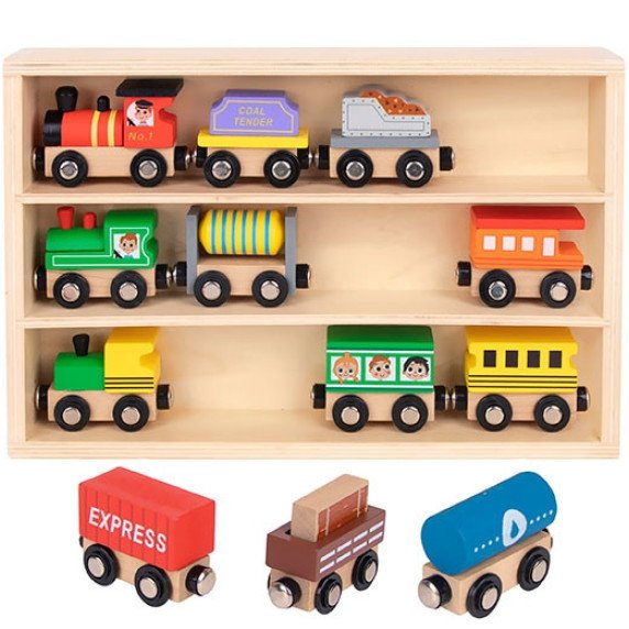 Tooky Toy Mediniai Magnetiniai Automobiliai