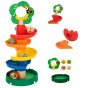 Tooky Toy Medinis kamuolių takelis su gyvūnais Spiralinis kamuolių takelis + 4 kamuoliai