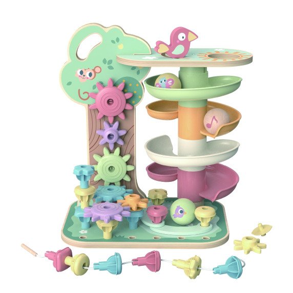 TOOKY TOY Montessorio kamuolių trasa „Aktyvus medis“