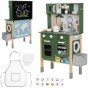 TOOKY TOY Medinis virtuvės komplektas 9 in 1 Namų apyvokos priemonės priedai Žemėlapio žalia