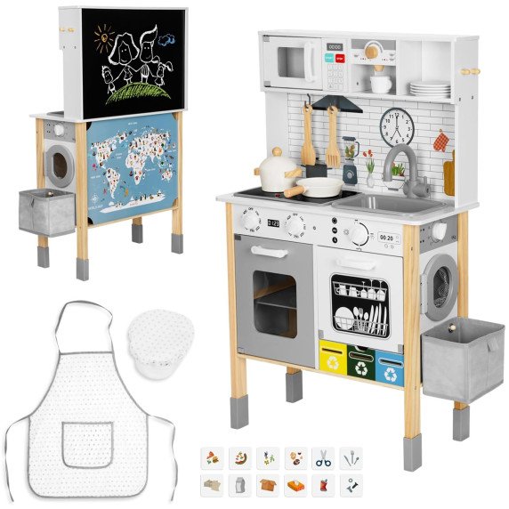 TOOKY TOY Medinis virtuvėlės rinkinys 9 in 1 buitinės technikos priedai Map